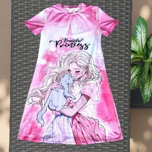 💖💕Beautiful Princess Anime Girl With Kitty Nightgown Girls L 11-12